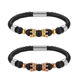 Bedelarmbanden BONISKISS Liefhebbers Roestvrij Staal Romantisch Cadeau Voor Valentijnsdag Trendy Weven BangleArmband Paar