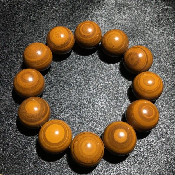 Bracelets de charme Boutique Naturel Siziwang Bannière Neuf Eye Shale Coin Pierre Polissage Perle Ronde Bracelet Bijoux Mal Pour Hommes