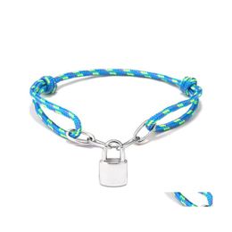 Bedelarmbanden jongensachtige klassieke mode glad touw armband slot element paar voor mannen en vrouwen charmante sieraden geschenken drop leveren dh2mc