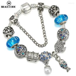 Bedelarmbanden brace code diy handgemaakte sieraden shell parel hanger met geglazuurde lichtgevende kralenmerk dames armband directe verkoop