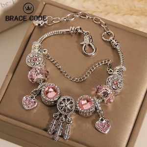 Bracelets de charme BRACE CODE Mode Rêve Rose Pan Bracelet Femme Catcher Six Étoiles Mystérieux Série Pourpre Bijoux En Direct