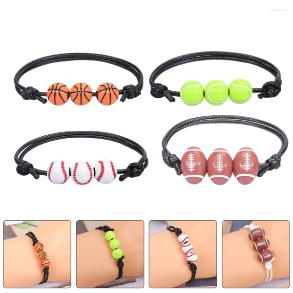 Pulseras con dijes Pulsera Deportes decorativos Muñeca resistente al desgaste Béisbol Accesorios de baloncesto ajustables