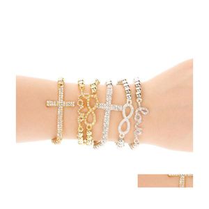 Bedelarmbanden armband mode dames geschenk kruis liefde infinity rek kralen drop levering sieraden dhrqc