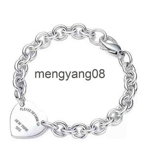 Bracelets porte-bonheur Bracelet pour femme en argent sterling 925 pendentif en forme de coeur chaîne en forme de O haute qualité marque de luxe bijoux petite amie cadeau Co G220510 T220131