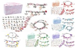 Charm-Armbänder, Armband-Set für Frauen, DIY-Schmuckherstellungszubehör, Metall-Charms-Set für Kinder, handgefertigte makroporöse Perlen, Trend Hand 5547111