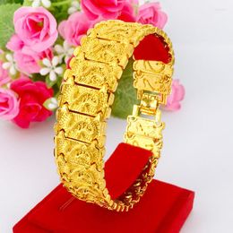 Bracelets à breloques Bracelet Nansha Gold Leather Show Laiton Plaqué Véritable Lovers Montre Boucle