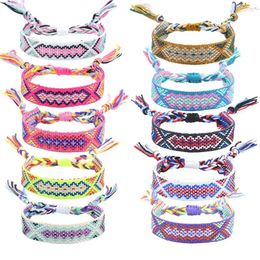 Bracelets de charme Bracelets tressés Broved Handmade Retro Boho tisser corde réglable pour femme
