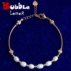 Charm Armbanden Bubble Letter Parel Voor Dames Sieraden Verzilverd Hip Hop Fashion Charms 2023 Trends L240319