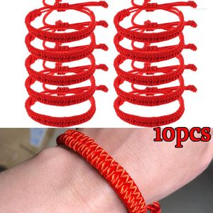 Bedelarmbanden boeddhisme rood gevlochten touw armbanden verstelbare maat dames handgemaakte knoop amulet lucky armband sieraden