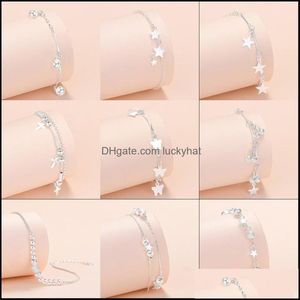 Bedelarmbanden vlinder kruis charmes armbanden voor vrouwen Bell Star Bloemketen Vriendschap Bracelet Luxe dames sieraden 6 79SG H1 OTEA5