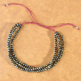 Charm-Armbänder C.QUAN CHI Kristall für Frauen, handgefertigt, 3-strängiger Perlenschmuck, Boho-Freundschaft, einfache Armreifen