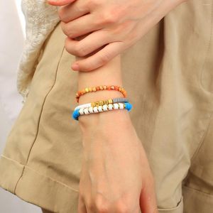 Bracelets de charme C.QUAN CHI HEISHI Bracelet extensible pour femmes Boho Cube perles bijoux de mode cadeaux