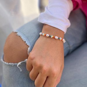 Charm Armbanden C.QUANCHI Barokke Parel Kralen Voor Vrouwen Mode Iriserende MIYUKI Kralen Armband Handgemaakte Verstelbare Sieraden 2024