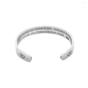 Bedelarmbanden C-vormige mode platte armband Delicaat gegraveerd NIECE Bangle Creatieve brede polsketting Sieraden Cadeau voor