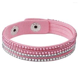 Bracelets de charme Chanfar 17cm 4 couches Bracelet pour enfants en velours unique avec pierre de résine pavée pour bijoux pour enfants