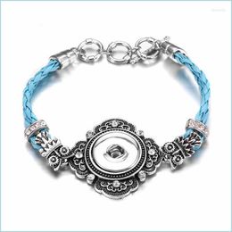 Bedelarmbanden bedelarmbanden kristallen steentjes 154 hart snap knoop armband armband charmes metalen sieraden voor vrouwen passen 18 mm g dhwrq