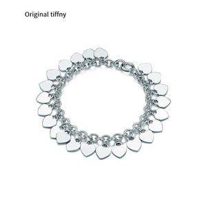 Pulseras con dijes Pulseras con dijes Famosas marcas de diseñador de plata esterlina 925 Pulsera clásica con dijes DIY Etiqueta de corazón múltiple Ropa de mano con caja