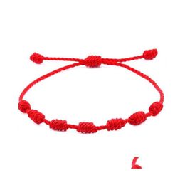 Bracelets de charme bracelets de charme d'amour à la main 7 nœuds
