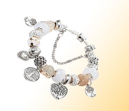 Charm Bracelets Bracelets de charme bijoux de haute qualité Glamour adapté pour Sier plaqué bricolage pendentif en perles Bracelet O Mjfashion Dhd6T6836963