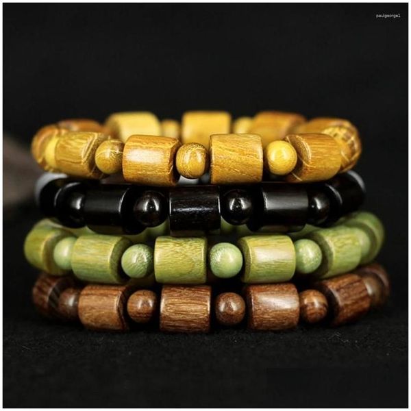 Pulseras con dijes Pulseras con dijes Pulsera de cuentas de mantra de sándalo budista tibetano para hombres y mujeres Cuentas de oración de madera hechas a mano Medita Dha1K