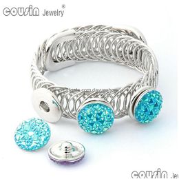 Bracelets de charme bracelets de charme entièrement bricolage en métal bracelet bracelet bracelet 18 mm bouton instantané bijoux fit du bouton interchangeable Bouton12942 dhlcj