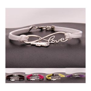Charme Bracelets Cheer Leader Corne Wish Infinity Love Veet Corde Wrap Bracelet Pour Femmes Hommes De Luxe Sport Bijoux Cadeau Drop Delivery Otlnp