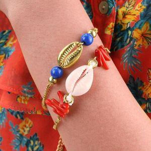 Bedelarmbanden chicvie mode cowrie shell sieraden armbanden voor vrouwen Boheemse strandarmband goudketen SBR190092