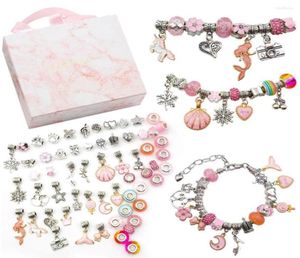 Bracelets de charme Bracelet Bracelet Kit Supplies Perles créatives DIY CRISALAGE BIELS CRISTALIER BOX-CADEAU ROSE SET 7242499