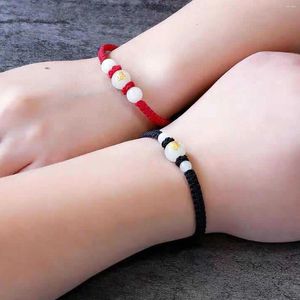 Bracelets de charme chinois 12 Signes du zodiaque Animaux Perles lumineuses pour femmes Bracelet Bracelet de corde rouge tissé à la main Bijoux de fête d'anniversaire