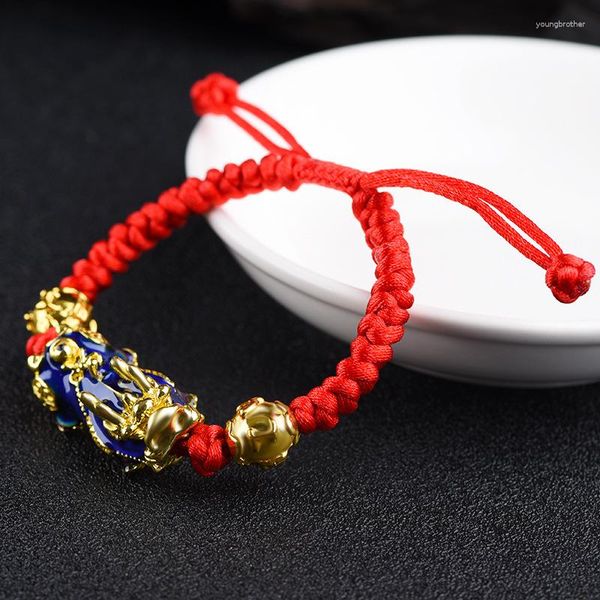 Bracelets de charme Chinois Feng Shui Pixiu Bracelet Richesse Santé Bonne Chance Corde Tressée Pour Femmes Hommes Bijoux Cadeaux Accessoires