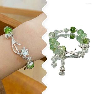Bracelets de charme de style chinois mode anciens perles de lotus Bracelet Vintage Bamboo Joints pour femmes Créative Hand Bielry Gift
