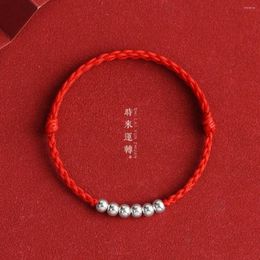 Bedelarmbanden Chinese stijl handgemaakte lucky rode snaar armband voor vrouwelijke dierenriem vintage eenvoudige sieraden meisjes geschenken