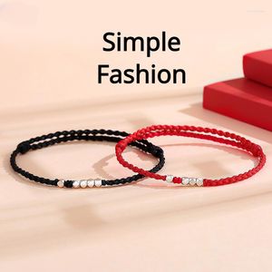 Bedelarmbanden Chinese stijl rood touw voor vrouwelijke handgeweven minnaars handreeks