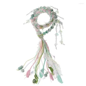 Bracelets de charme Bracelet tibétain chinois Fleur Perlée Chaîne de poignet Glands ethniques Bracelet Bijoux pour les fashionistas