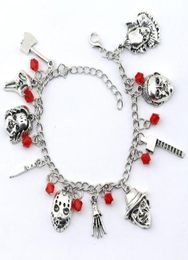 Bracelets de charme Chucky Face Stephen Kings It Penny Wise Jason Hockey Horror Bracelet Conçu pour les dames Halloween Jewelry Gifts47277134