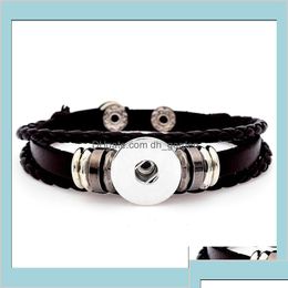 Bedelarmbanden chunk 18 mm metalen armband gember mode 6 stijlen mtilayer lederen noosa snap statement sieraden ps1349 av4k2 bdehome otwfl