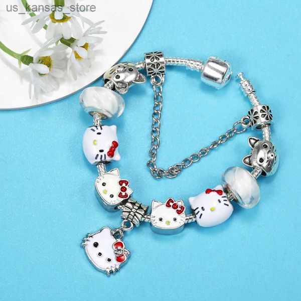 Bracelets de charme bracelets de dessin de bricolage classique bracelets mignons pour fille petit chat bracelet perlé bracelet romantique bracelet des enfants dessig y24041613lsojer