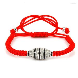 Bracelets porte-bonheur classique entretoise tressage macramé réglable chaîne de corde rouge Anil Arjandas pour unisexe ZZB-44