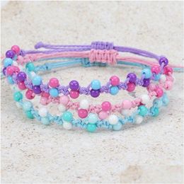 Bracelets de charme Bracelet tissé de perles princesse Bracelets de perle de fête Amitié étudiante pour enfants