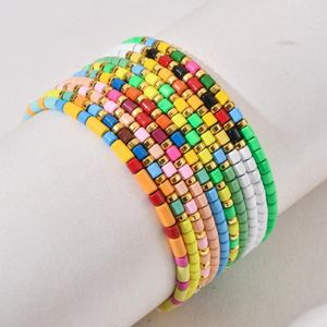 Charm Armbanden Kleurrijke Bohe Kralen Armband Metaal Handgemaakte Emaille Paren Kleine Buis Armbanden Voor Vrouwen Mannen Sieraden Gift