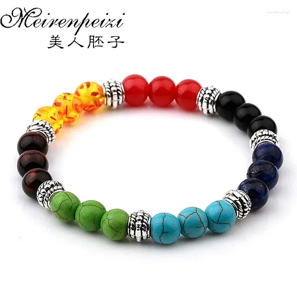 Bracelets de charme perles givrées colorées Énergie du bracelet élastique pour femmes hommes Gift Gift Factory Wholesale