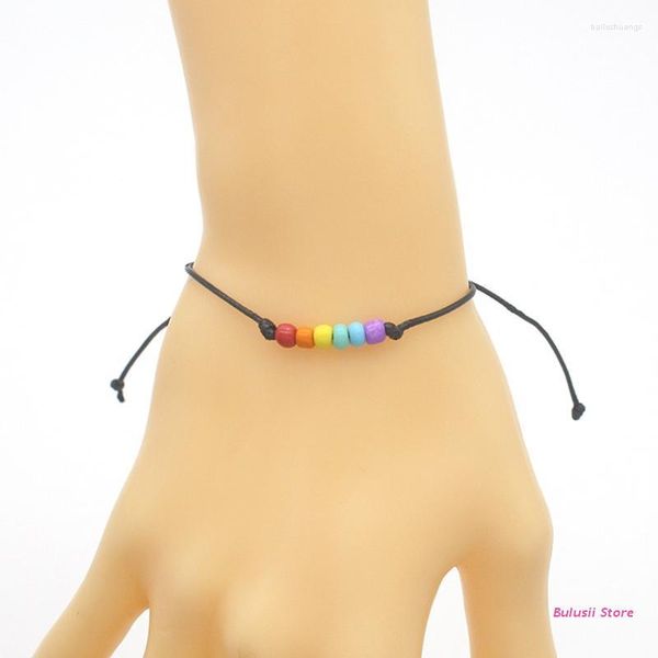 Pulseras con dijes Cuentas de arroz de colores Juego de cuentas Juego de cuentas de alambre de cera bohemio trenzado Cuentas de semillas hechas a mano