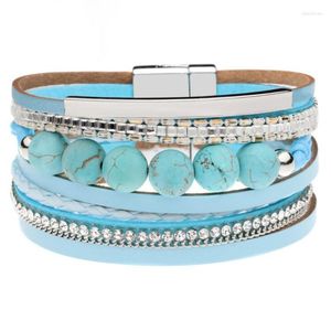 Charme Bracelets Coloré Wrap Bracelet En Cuir Hommes Bracelet Femmes Mode 2022 Bijoux Cadeaux Idear Pour Maman Sœurs Et AmisCharme Lars22