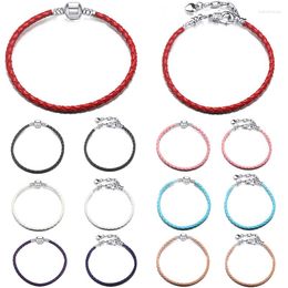 Charm Bilezikler Renkler Hakiki Deri Pulsera Erkekler Fit Orijinal Istakoz Casp Charms Bilezik Kadınlar Bijoux Için Baz Zincir Bileklik DIY Boncuk