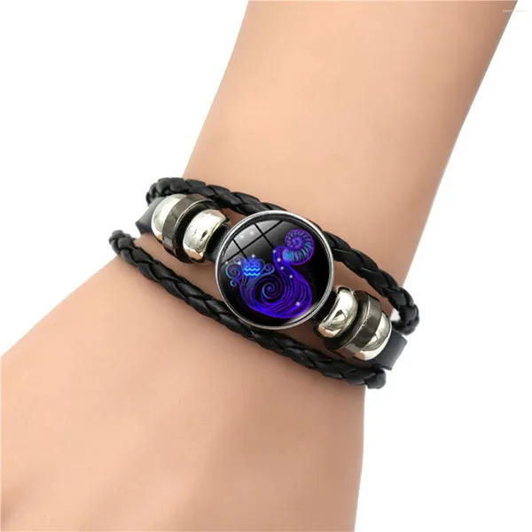 Pulseras De Dijes Pareja Adultos Amistad Joyería Regalo Cuentas De Cumpleaños Moda Ajustable CasualCuerda Práctica Hermosa Pulsera Pulsera