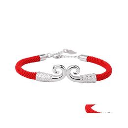 Bracelets de charme Couple Bracelet Femme Étudiante Copines Main Corde Drop Livraison Bijoux DHSFK
