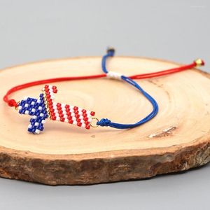 Bedelarmbanden kruisen armband voor dames 2022 mode Amerikaanse vlag pulseras femme sieraden handgemaakte kraal miyuki