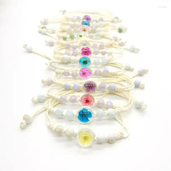 Bracelets de charme Bracelet de fleur de cristal boule de verre à la main pour les femmes bracelets Boho bijoux perles bohème mode cadeau luxe amant style
