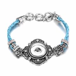 Charm Bracelets Crystal Rhinestones 154 Heart Snap Button BraceletBangles Charms Joyería de metal para mujeres Fit 18mm GiftCharm