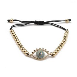 Bedelarmbanden Kubieke Zirkonia Vergulde Turkse Demon Eye Armband Cadeau Handgemaakte Kralen Rode Draad Meisje Verstelbare Temperament Sieraden